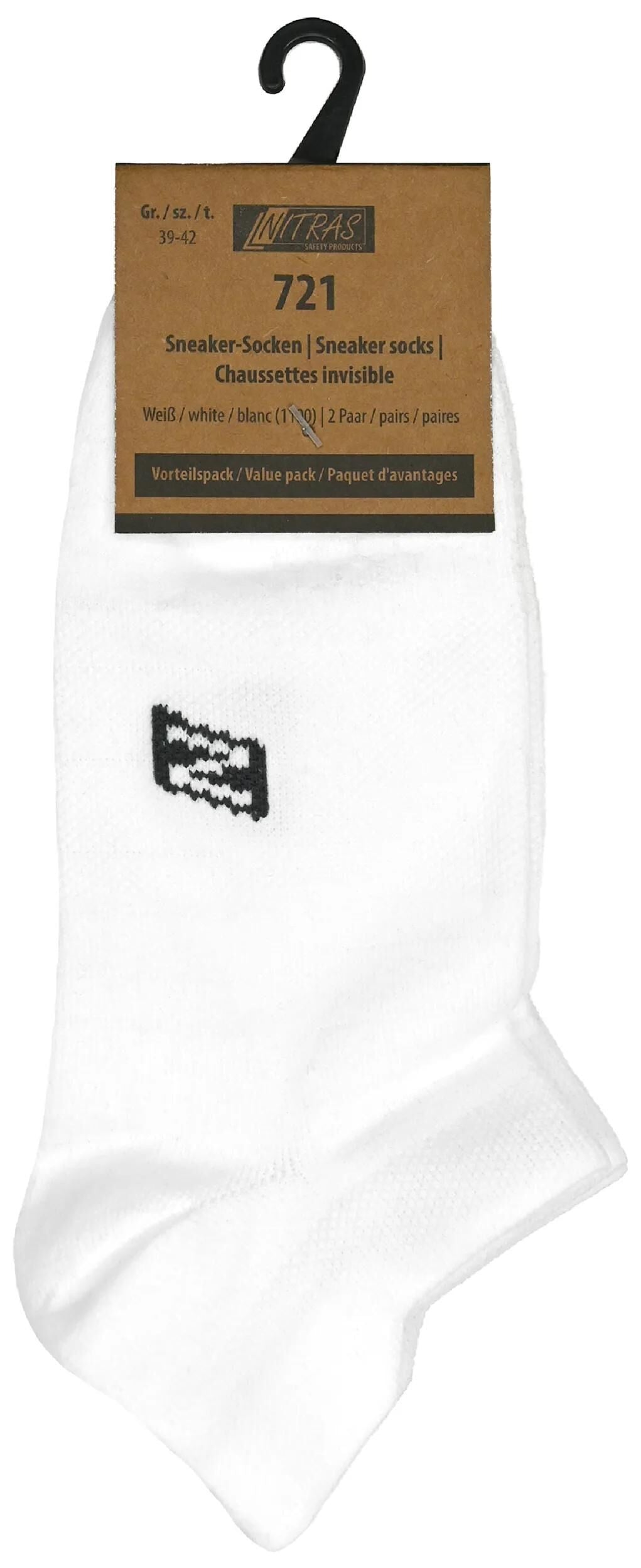 Nitras Sicherheit Nitras Socken Sneaker Sneaker-Sock.we Gr.43-46 Nitras 1er Pack mit 2 Paaren