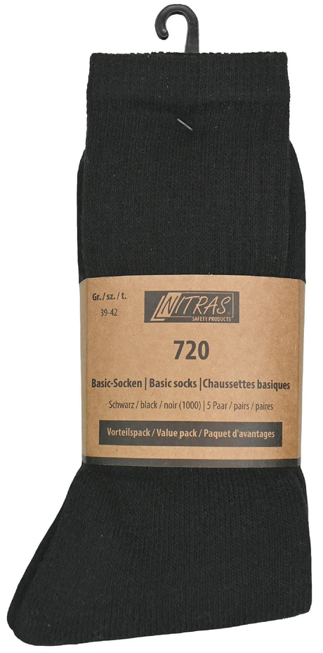 Nitras Safety Nitras Socken Basic Basic-Socken SW Gr.43-46 Nitras 1er Pack mit 5 Paar