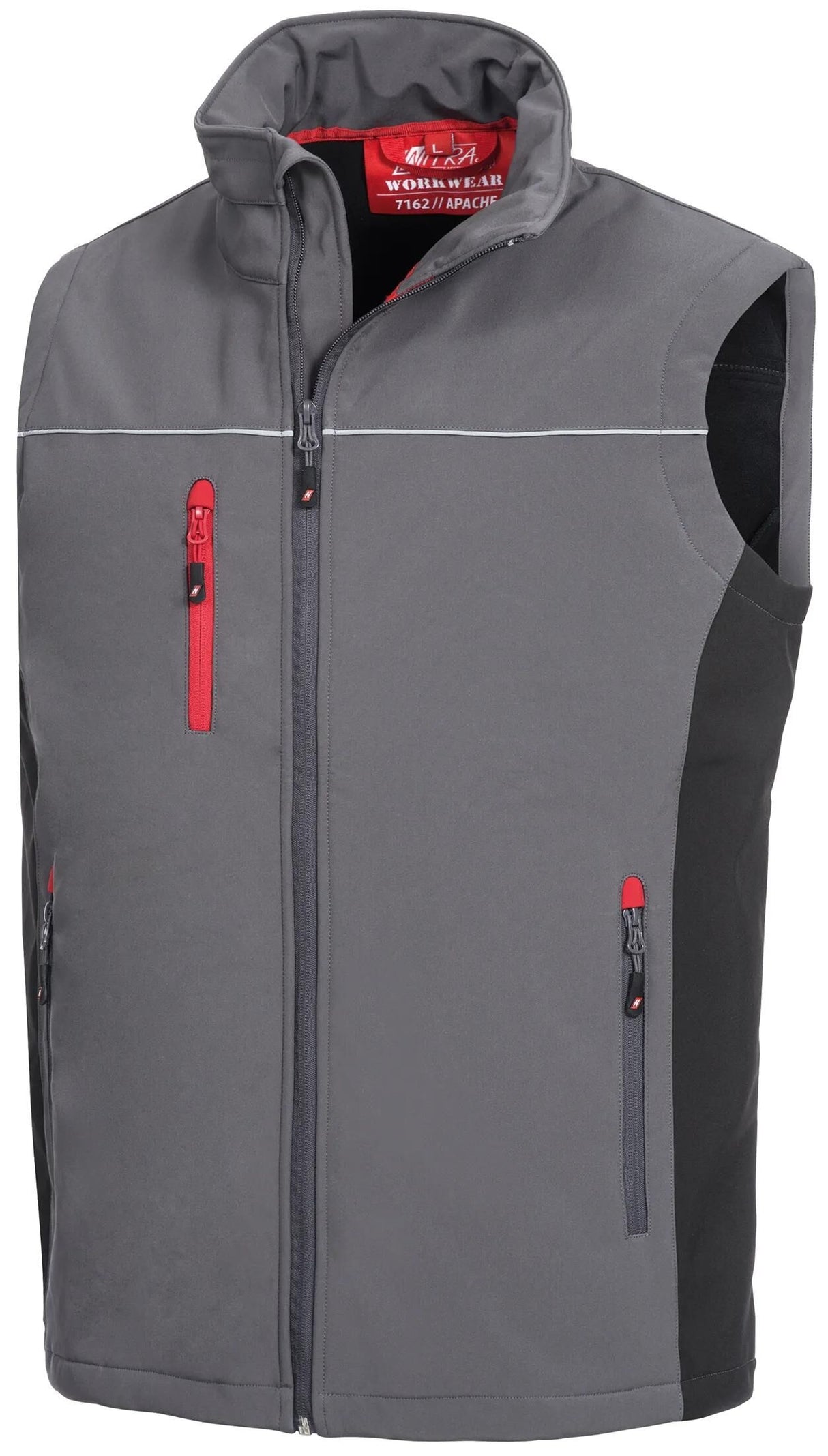 Nitras Safety Nitras Softshellweste Motion Tex Light Softshellweste Größe. m Motion Tex hellgrau sw