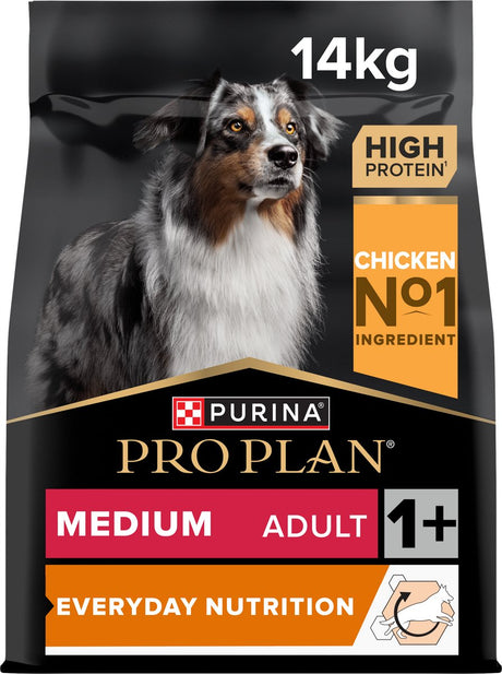 Pro Plan Medium Adult Everyday Nutrition – Trockenfutter für Hunde – Huhn – 14 kg