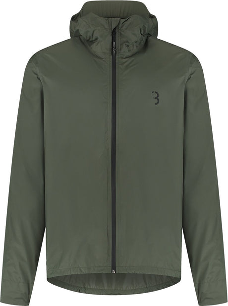 Bbb cycling multishield regenjas fiets: urban sport - waterdicht 10k en ademend - heren dames fietsjas - olijfgroen - maat xl - bbw-475