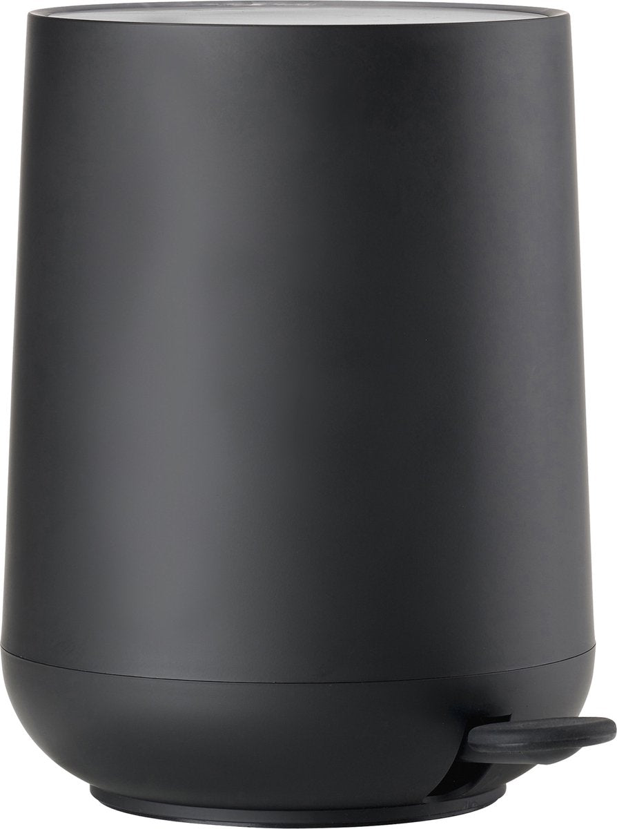 Zone Denmark Nova Treteimer – Abfalleimer Badezimmer Soft Close – Kleiner Abfalleimer – Toiletten-Badezimmer-Zubehör – Kunststoff – 3 Liter – 23,5 x 20,5 cm – Schwarz