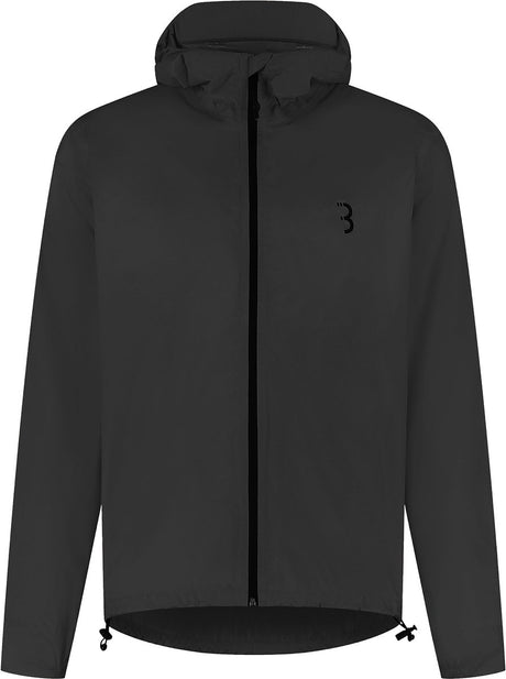 Bbb cycling multishield regenjas fiets: urban sport - waterdicht 10k en ademend - heren dames fietsjas - zwart - maat m - bbw-475
