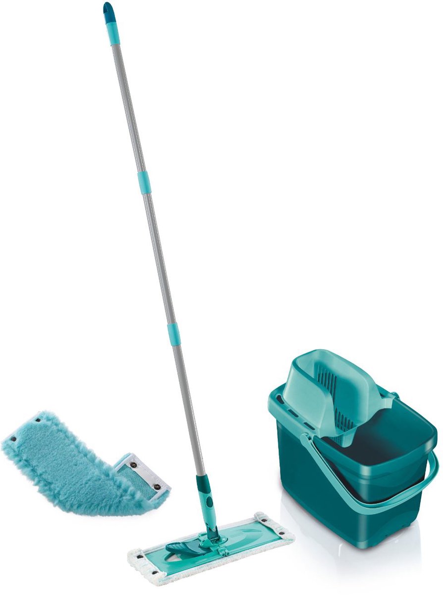 Leifheit Combi Clean Bodenwischer M – 33 cm Komplettsystem Micro Duo + Static Plus