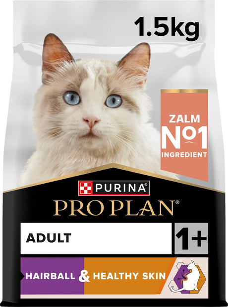 Pro Plan Adult Haarballen für gesunde Haut, reich an Lachs – 6 x 1,5 kg