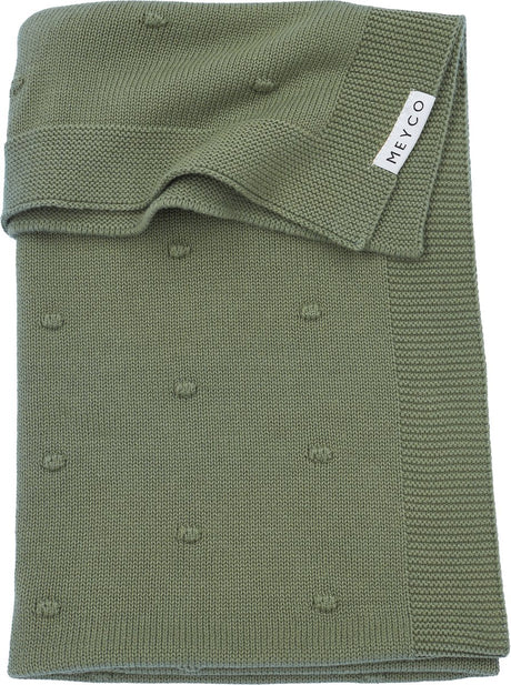 Meyco Baby Mini Knots Kinderbettdecke – Waldgrün – 75 x 100 cm – 1,0 Tog
