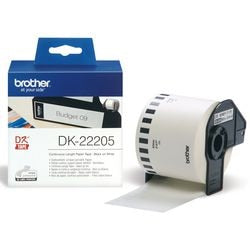Brother dk-22205 Band mit durchgehender Länge: 62 mm – Thermopapier – weiß (30,48 m) – 1 Stück