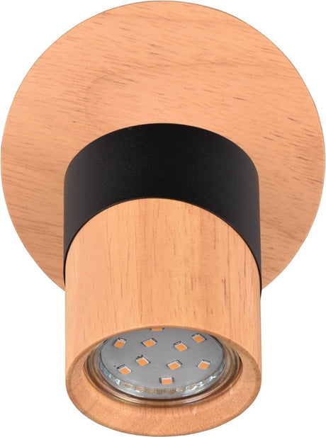 Trio Aruni - Spot - holzfarben mit Schwarz - exkl. 1x gu10 4,5w