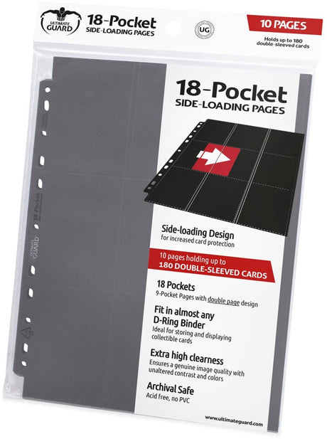 Ultimate Guard Seitenlader mit 18 Taschen (10) – Grau