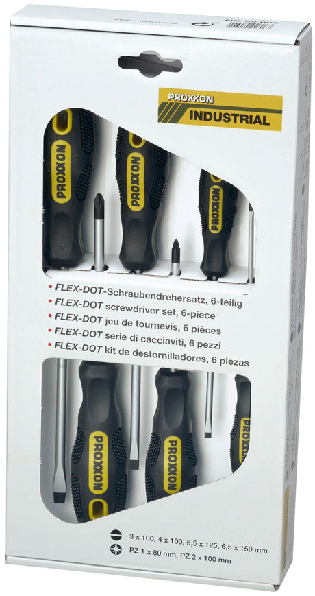 Proxxon Schraubendreher-Set Flex Dot Schraubendreher-Sets 6-teig. schl.+kreuz.(pz)