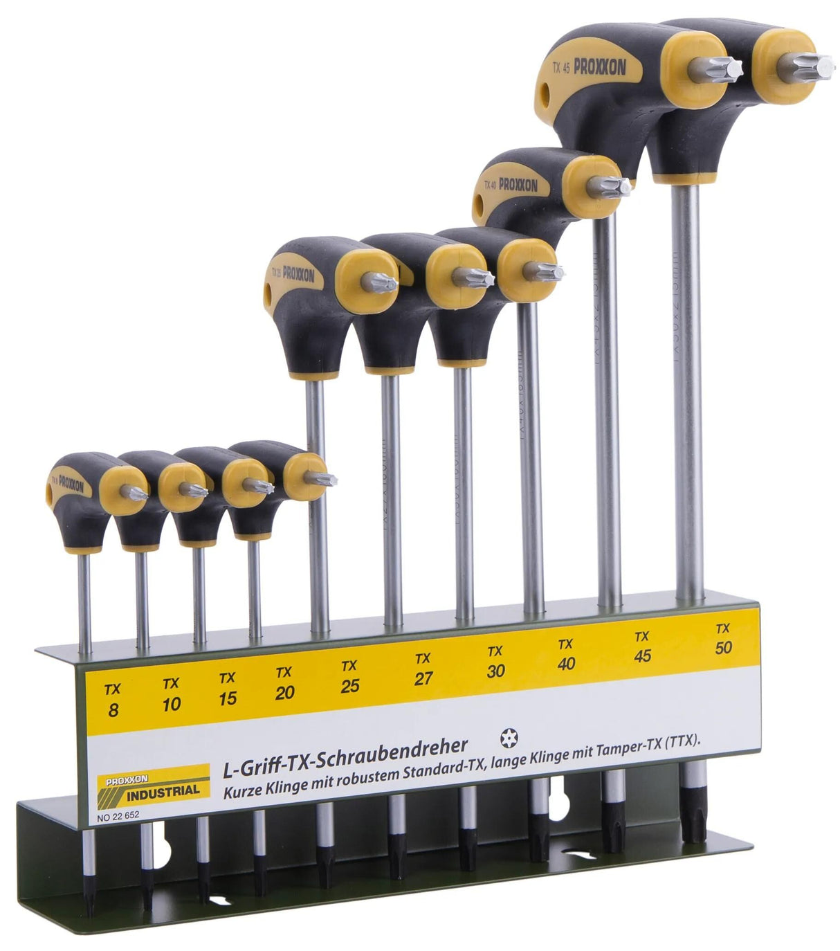 Proxxon L-Griff Sechskant-Sternprofil-Set Torx-Schraubendreher-Sets 10-teilig