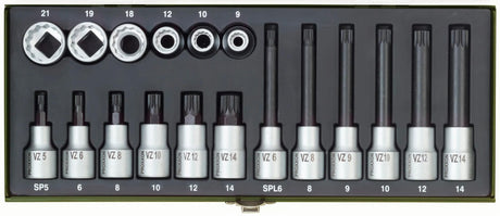 Proxxon Steckschlüsselsatz Vielzahnschraubensatz XZN 18-tlg