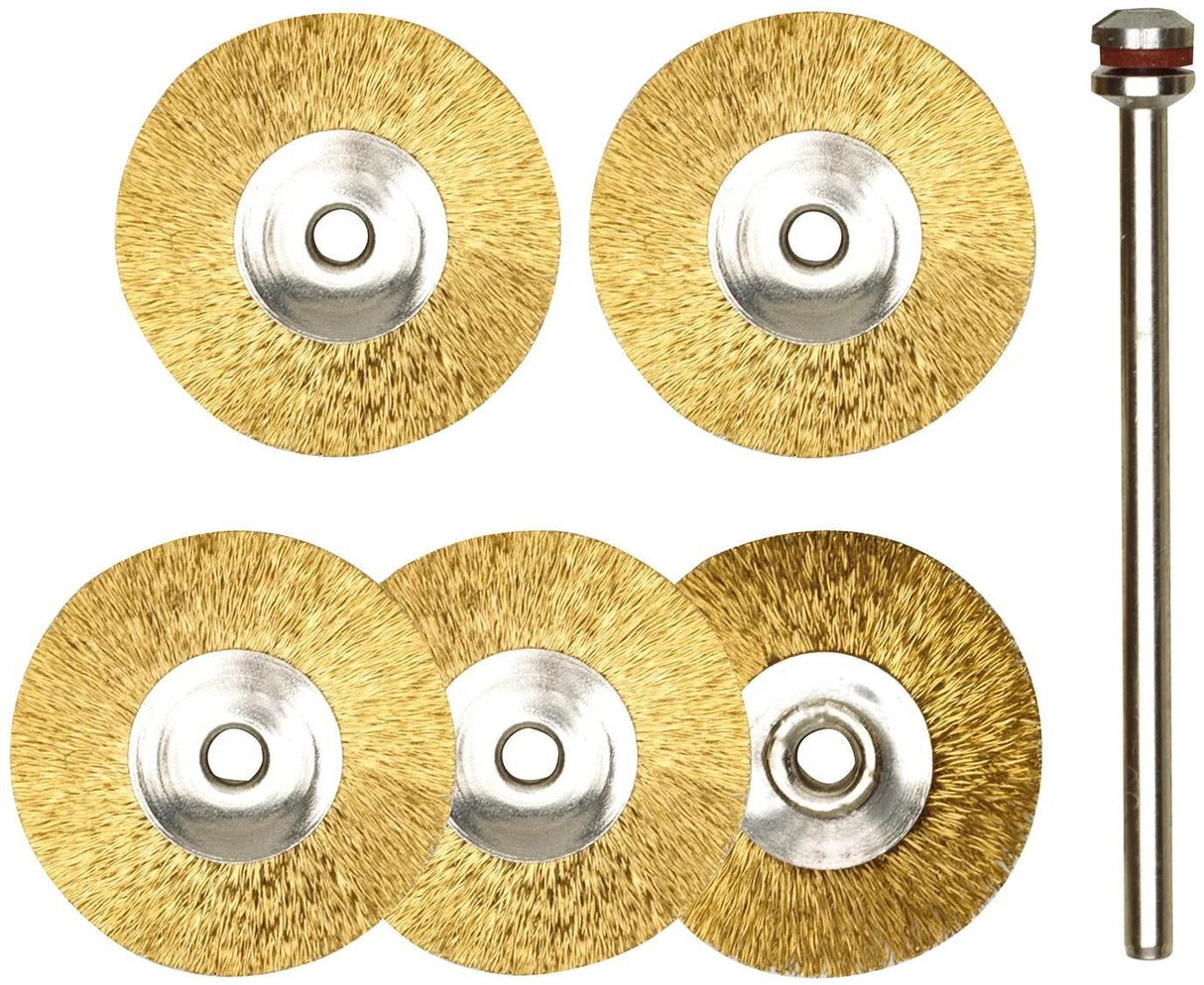 Proxxon Bürstenrad-Set Messing Rundbürsten-Set d=22mm 5-tlg.