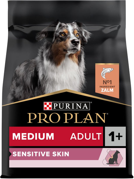 Pro Plan mittelgroßes Trockenfutter für Hunde mit empfindlicher Haut für Erwachsene – Lachs – 3 kg