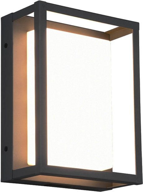 Trio witham - Wandleuchte - Anthrazit - inkl. 1x SMD 10,5 W - Dip-Schalter - nicht dimmbar - Außenbeleuchtung - IP54