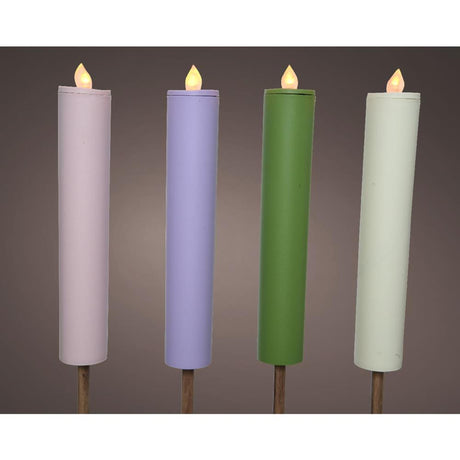 Lumineo Solar-Taschenlampe aus Kunststoff, Durchmesser 4–h90 cm, erhältlich in 4 verschiedenen Farben