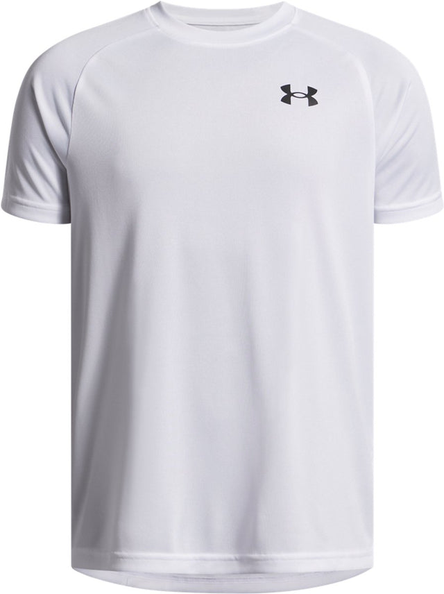 Under armour ua tech 2.0 ss-wht jongens sportshirt - wit - zwart
