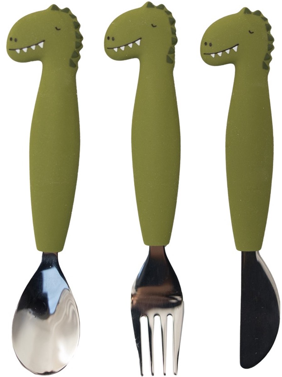 Trixie Silicone Dining Set - MR. Dino, 3st.