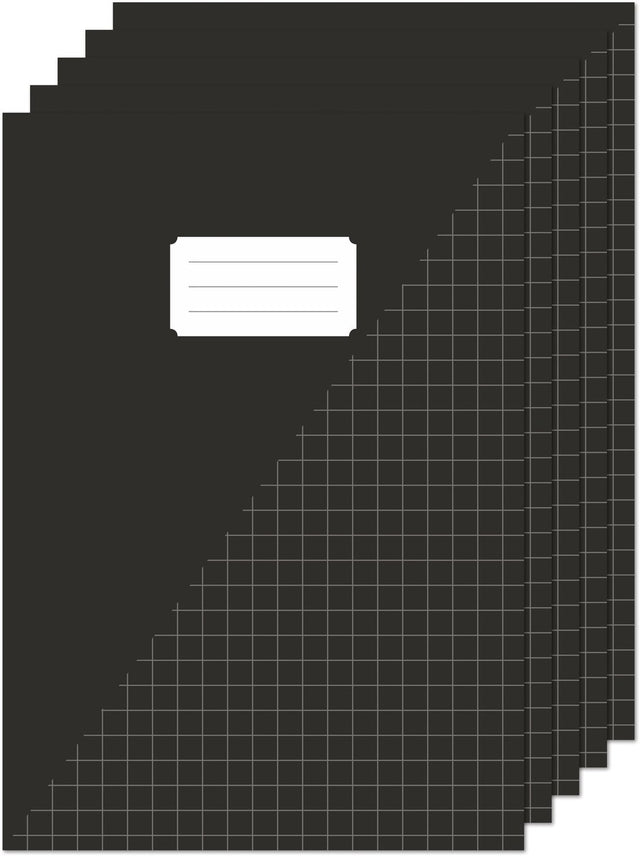 Kangaro-Notizbücher A4 – mit Raute 10 mm – Schwarz – 5 Stück