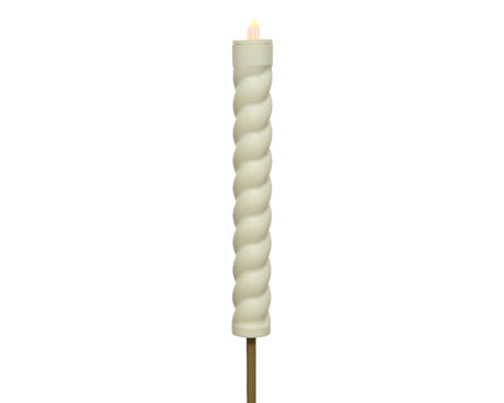 Lumineo Solar-Taschenlampe Wirbel Ø4-h90cm weiß