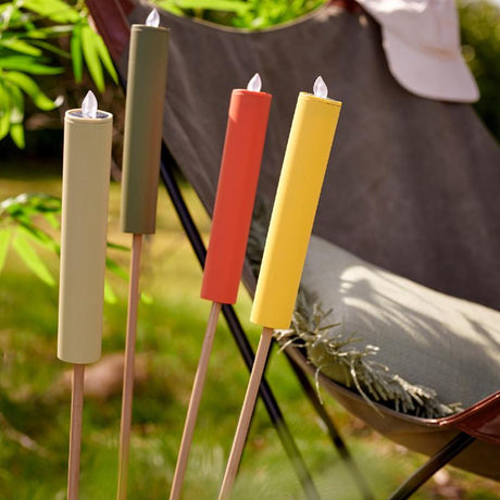 Lumineo Solar-Taschenlampe aus Kunststoff, Durchmesser 4–h90 cm, erhältlich in 4 verschiedenen Farben