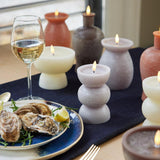 Lumineo led candle flamefect vase h12.5cm terra