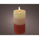 Lumineo LED-Kerze Flammeneffekt Farbverlauf 11cm Terra