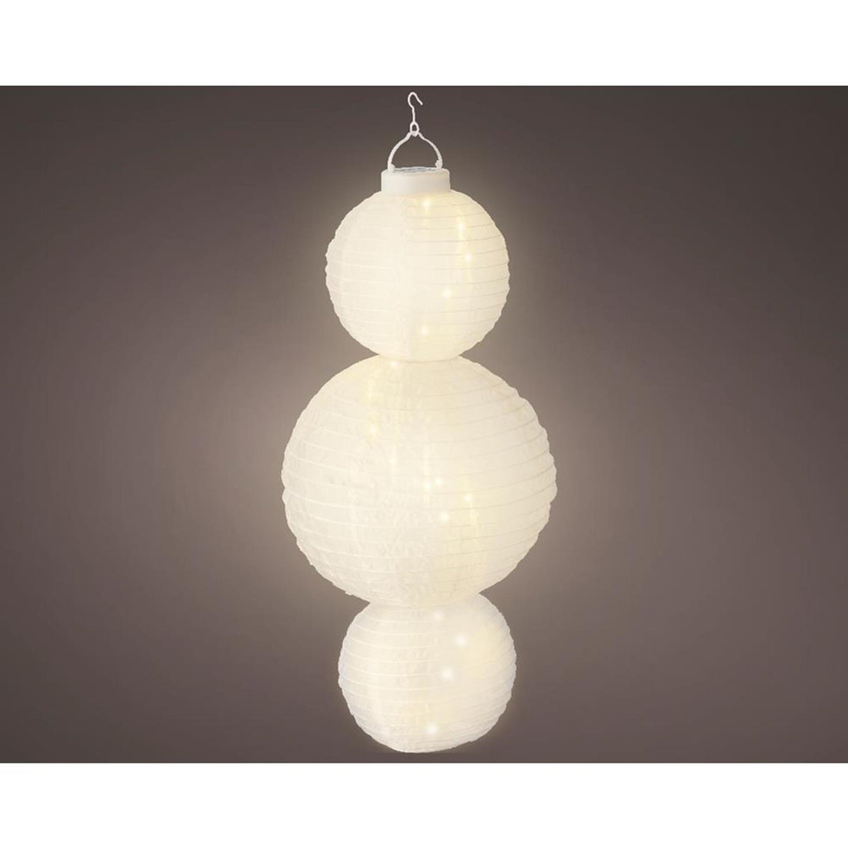 Lumineo Solarlaterne Nylon 58cm weiß