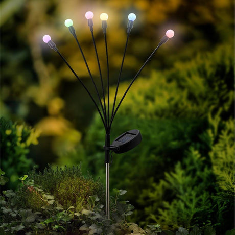 Lumineo Solar-Gartenstecker h70cm mehrfarbiges Glühwürmchen