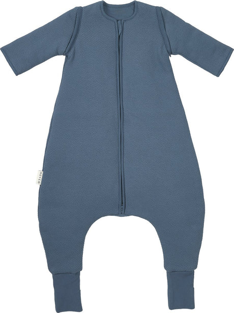Meyco baby studio collection classic slaapoverall jumper - afritsbare mouwen - indigo - 104cm - 2.5 tog