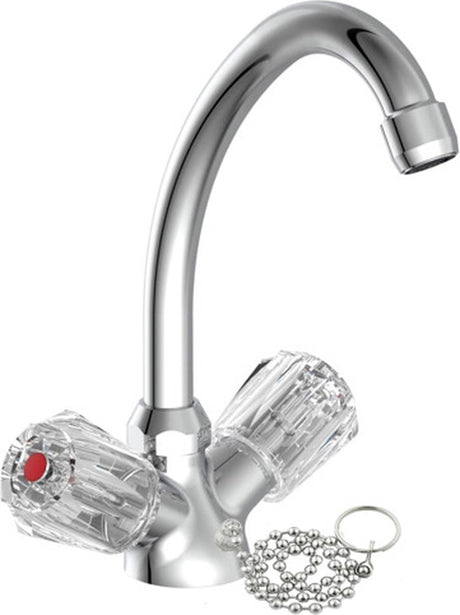 Schütte Washbeasin gemischter Kran Zwei -Buttons Savino Chrom -gelenkt