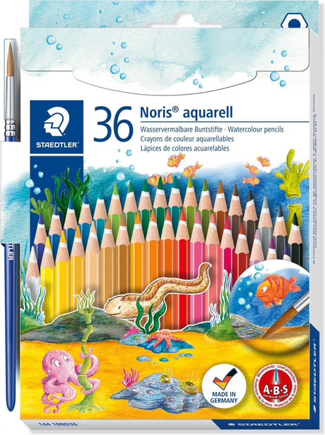 Staedtler Noris Aquarell Buntstift – Set 36 Stück + Pinsel