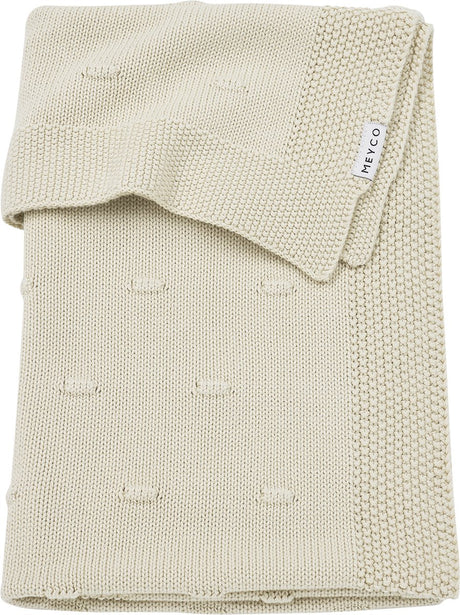 Meyco Baby Knots Kinderbettdecke – weicher Sand – 75 x 100 cm – 1,0 Tog