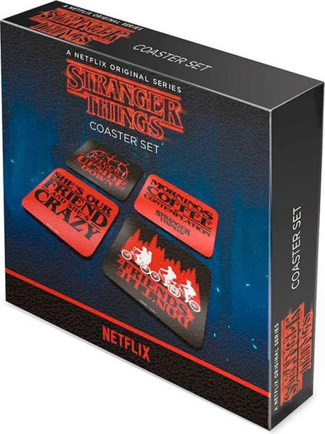 Markenlose Untersetzer ohne Marke – Stranger Things – 4er-Set