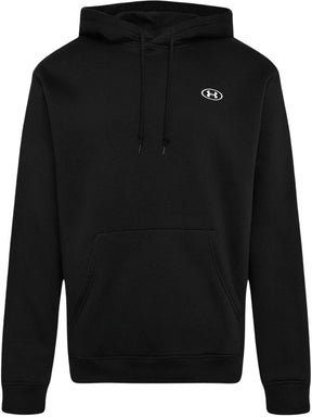 Under armour ua rival flc hoodie-blk heren sporttrui - ultimate zwart - wit s