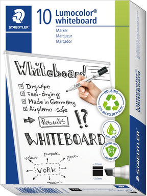 Staedtler - Lumocolor | Whiteboard-Marker | schwarz - Karton mit 10 Stück