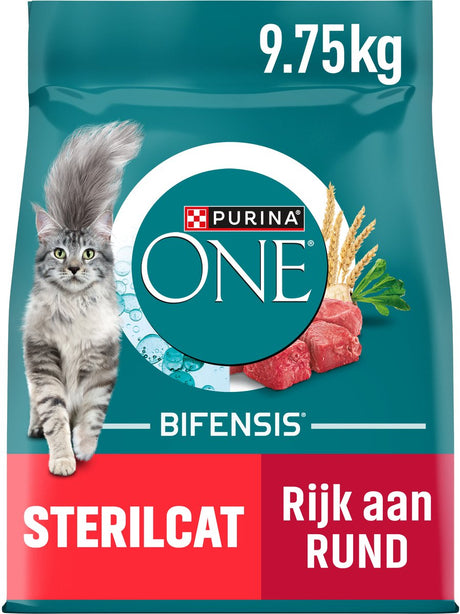 Purina One Sterilcat – Trockenfutter für Katzen – Rinderweizen – 9,75 kg