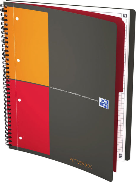 Vorlesungsblock mit spiralförmigem Hamelin Activebook International Black Suit