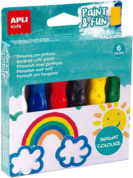 Apli Kinder-Farbtuben mit Pinsel | 6 Farben