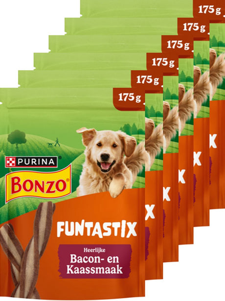 Bonzo funtastix - Hundesnacks - Speckkäse - 6 x 175 g