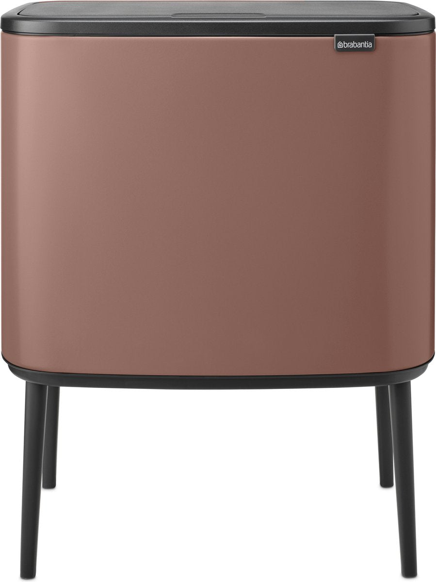 Brabantia Bo Touch Bin Abfallbehälter – 11 + 23 Liter – Mülltrennung – Satin Taupe