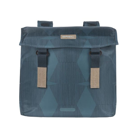 Basilikum-Eleganz Doppelfahrradbeutel, blau, recyceltes Haustier, Futtermittel, Wasserbehälterverschluss, Universal Bridge, 40-49l