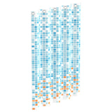 EiSl -Duschvorhang mit Mosaic 200x180x0,2 cm blau und orange