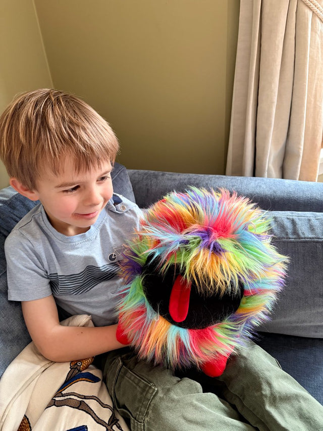 The Puppet Company Handpuppe Regenbogenmonster 35 cm Plüschtier.