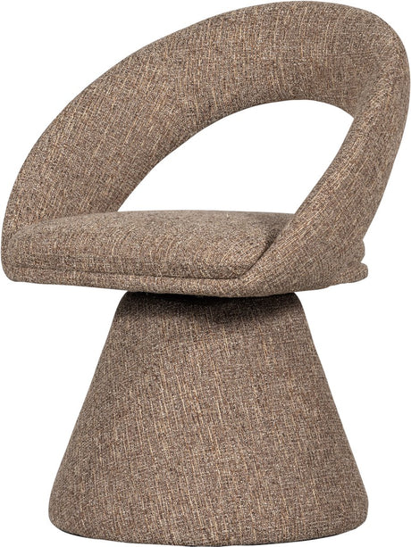 Woood winter draaibare eetkamerstoel - naturel melange - 80x63x57