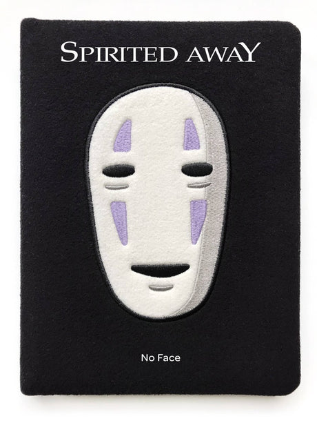 Chronicle books ghibli - spirited away: de reis van chihiro - no face journal with embroidered felt cover