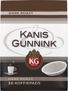 Kanis Gunnink Dark Roast Kaffeepads – 10 x 36 Pads