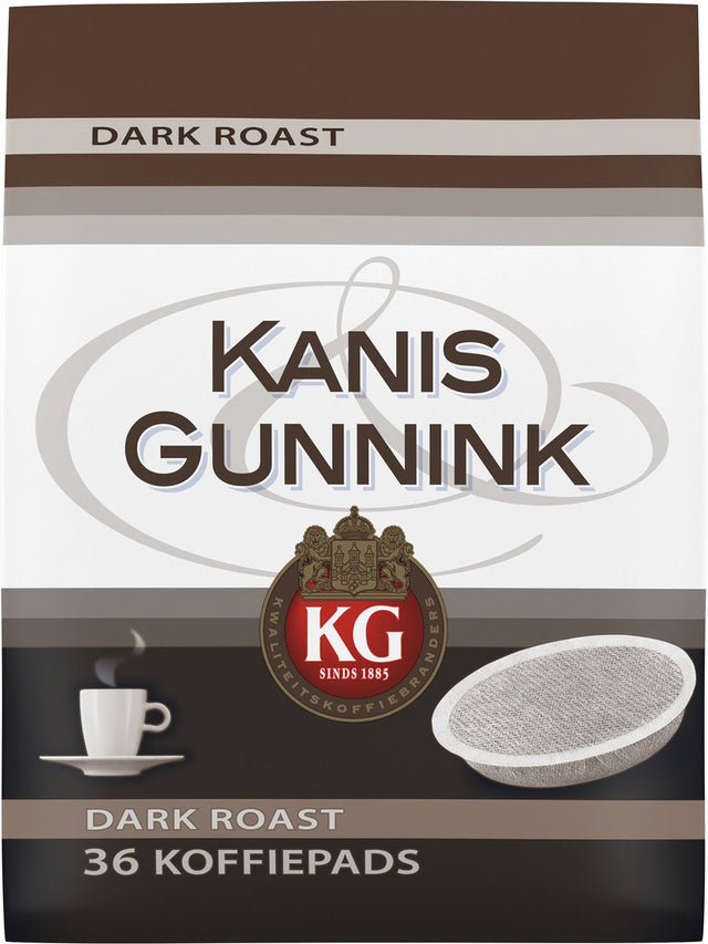Kanis Gunnink Dark Roast Kaffeepads – 10 x 36 Pads