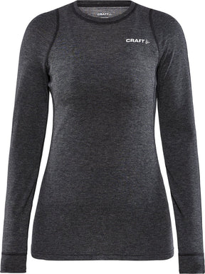 Craft - core wool merino ls tee - thermoshirt - dames - zwart - s