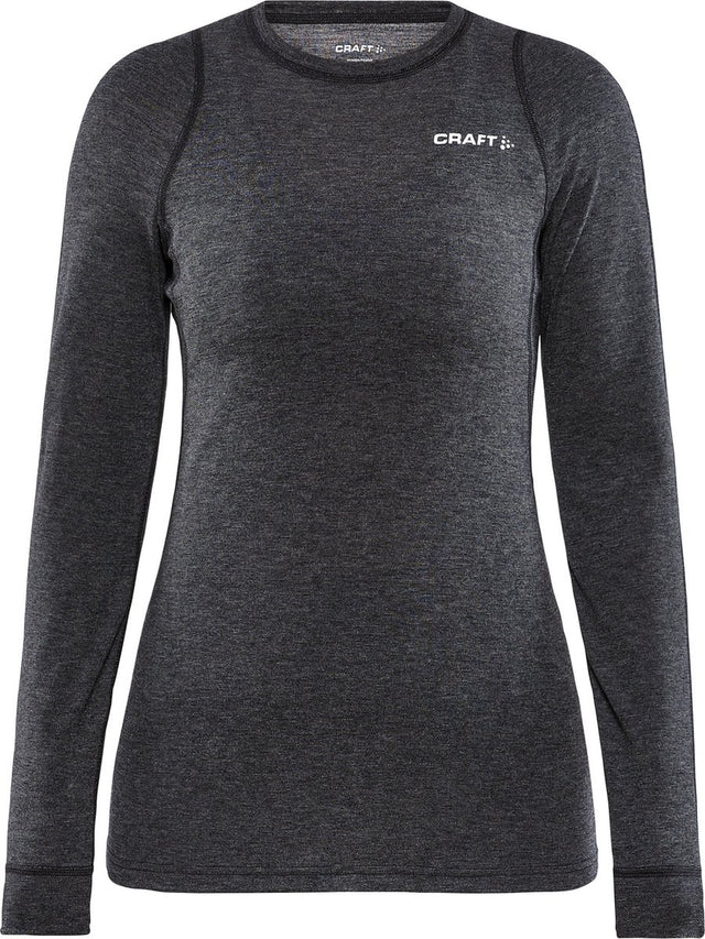 Craft - core wool merino ls tee - thermoshirt - dames - zwart - s